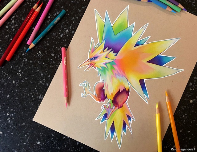 Mê mẩn bộ sưu tập Pokémon được vẽ bằng bút chì màu cực lung linh